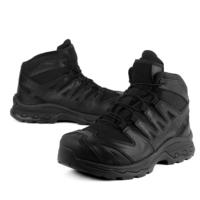 Chaussures de randonnée tactiques en cuir pleine fleur avec revêtement imperméable, semelle extérieure tactique, équipement professionnel