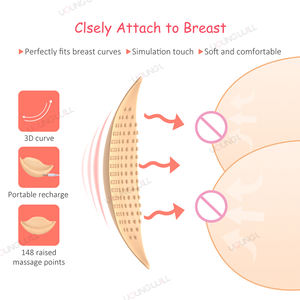 Elektrik titreşim meme masaj aleti artırıcı makinesi silikon kablosuz meme büyütme Anti sarkma göğüs masajı kadınlar için - Product Image 4