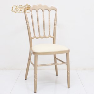 <span class=keywords><strong>Chaise</strong></span> Napoléon en métal doré champagne de luxe, personnalisée en usine, pour hôtels, mariages, événements et fêtes, vente en gros - Product Image 1