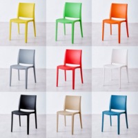 Ensemble de meubles pour restaurant de restauration rapide, table en marbre blanc, chaises empilables en plastique pour cantine, café