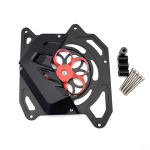 Cache de protection de radiateur en aluminium CNC avec déflecteur de vent creux et ventilateur rotatif pour la modification de scooter 150cc refroidi par eau - Product Image 3