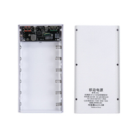 Pack de 6 batteries 21700, boîtier de batterie externe, entrée USB Type C, charge rapide 22,5 W, charge sans fil 15 W, affichage LED, soudage détachable