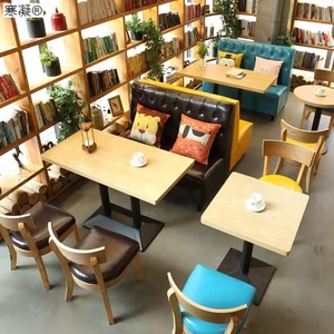 Muebles de Restaurante Comerciales, Sofá Personalizado para Cafetería, Pizzería y Comida Rápida, Mesas y Sillas de Restaurante Tipo McDonald's - Product Image 4