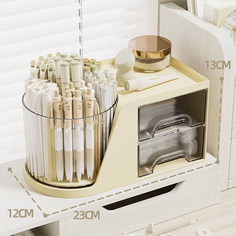 Cream-colored - with drawers