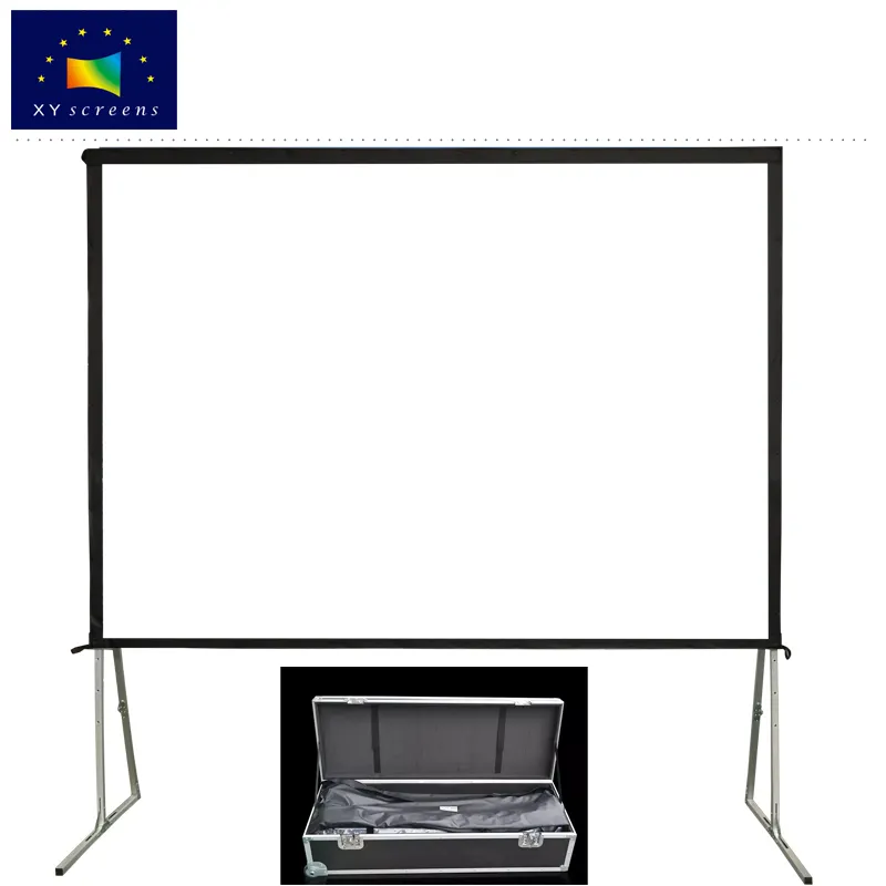 XYSCREEN 100 "120" 150 "180" 200 "inch portable outdoor 앞 및 뒤 프로젝션 fast 접는 프로젝터 스크린 와 주름 잡아 드리 키트