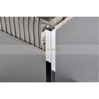 LL295 Bande de finition murale moderne en acier inoxydable or rose pour coins de carrelage - Étanche, durable et facile à poser pour appartement