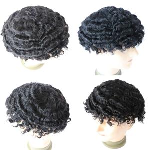 <span class=keywords><strong>Afro</strong></span> toupet 12mm 360 tissage bouclé <span class=keywords><strong>homme</strong></span> unité de <span class=keywords><strong>cheveux</strong></span> humains hommes toupet <span class=keywords><strong>Afro</strong></span> bouclé <span class=keywords><strong>court</strong></span> perruque système de <span class=keywords><strong>cheveux</strong></span> pour hommes - Product Image 2