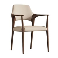 Chaises de salle à manger en bois massif, chaises d'appoint rembourrées en tissu confortable pour la cuisine et la salle à manger résidentielle
