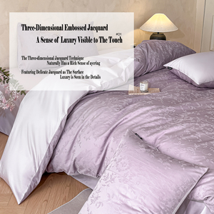 Parure de lit de luxe en coton 100% à fibres longues, jacquard 3D, 300 fils, qualité supérieure, <span class=keywords><strong>pour</strong></span> hôtel et <span class=keywords><strong>maison</strong></span>, personnalisable OEM/ODM - Product Image 3