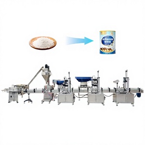Ligne de production automatique de remplissage de poudre en verre/plastique à faible bruit, marque HONGDI, remplisseur à vis sans fin pour l'alimentation et les produits chimiques - Product Image 1