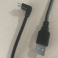 Cable de datos de codo en ángulo de 90 grados, carga rápida, USB tipo C 30/28/26 Awg, impresora de cobre puro, ordenadores de metal en ángulo recto