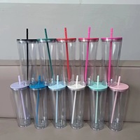 Nouveauté 2027 – Tasse conique personnalisée en acrylique à double paroi de 24 oz avec couvercle et paille – Vente chaude