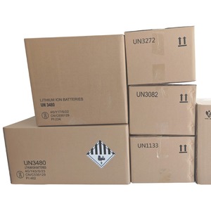 Cajas de cartón rectangulares plegables para embalaje de mercancías peligrosas de la ONU para baterías de iones de litio, 250g, reciclables - Product Image 1
