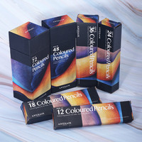 Crayons de couleur professionnels à base d'huile, 12/18/24/36/48/72 couleurs, mine 3.0, manche en bois, ensemble pour artiste, peinture, dessin, croquis, art, design