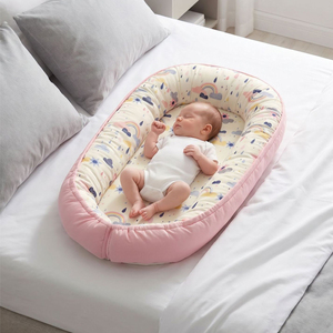 Cuna Portátil para Bebés NZMAN, <span class=keywords><strong>Cama</strong></span> para Bebé en la <span class=keywords><strong>Cama</strong></span>, Colchón de Viaje Plegable de Punto, Lavable, Ropa de <span class=keywords><strong>Cama</strong></span> para Niños - Product Image 3