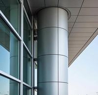 Panneaux composites en aluminium (ACP) incurvés 4x8 pieds, classe A2, ignifuges, pour usage hôtelier, revêtement mural extérieur, revêtement PVDF.