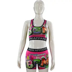 Oem Custom Logo Ondergoed Paar Pak Plus Gratis Maat Man Sexy Vrouwen Sport Bh Set Zwart Katoen Boxershort Heren Ondergoed