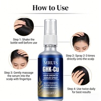 Semprotan Pertumbuhan Rambut Copper Peptide GHK Cu 50ml Private Label Anti Rambut Rontok, Aktivasi Folikel, Penguatan Akar, Menutrisi, untuk Pria dan Wanita