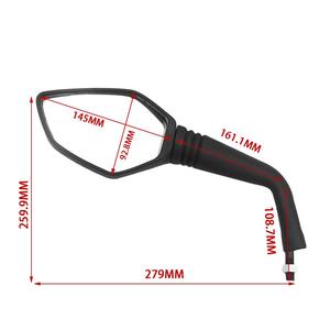 Espejos Retrovisores Laterales para Motocicleta, Material PP, Compatibles con KTM DUKE 200 250, Montaje en el Manillar, con Antivibración - Product Image 3