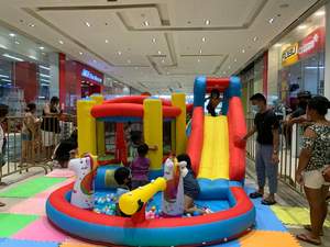 NBINFLATABLE Maison rebondissante extérieure <span class=keywords><strong>Trampoline</strong></span> Château Toboggan Maison gonflable avec <span class=keywords><strong>piscine</strong></span> pour enfants - Product Image 5