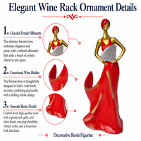 Support à Bouteille de Vin en Résine Élégant en Forme de Femme, Statue Créative Femme, Porte-Bouteille Décoratif pour Table, Bar, Cuisine, Cadeau Artisanal