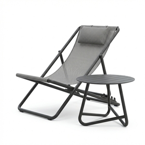 Chaise longue pliante réglable en aluminium pour piscine et plage, mobilier d'extérieur – Offre Spéciale - Product Image 2