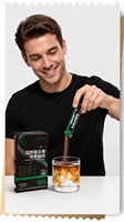 Café instantané probiotique prêt à boire, formule probiotique brevetée, logo et emballage personnalisés pour les usines de café