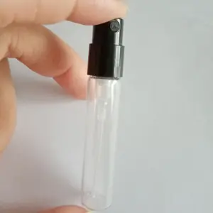 1.5ml 1.8ml 2.5ml boş küçük doldurulabilir koku Atomizer Mini örnekleri cam parfüm sprey şişe şişeleri