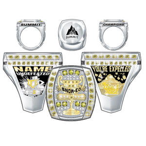 Anneaux de championnat personnalisés pour les jeunes Football Softball Baseball Basketball Hoops pour les fiançailles cadeaux de fête de mariage - Product Image 2