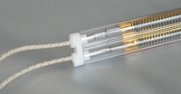 Revêtement doré Quartz Chauffage Lampe Tube Infrarouge Lampe Verre Stratification Fours Préchauffage IR Radiateurs Éléments Machines Partie Verre