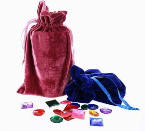 Wholesale Luxury Gift Card <b>Dice</b> Crystal Travel Reusable Large Velvet Purple Drawstring Jewellery <b>Bag</b> - Product Image 3
