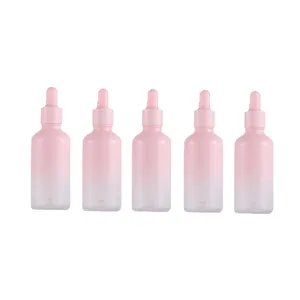 5ml 10ml 15ml 30ml 50ml 핑크 유리 Dropper 병 Dropper 피펫 빈 드롭 병 향수 병 용기