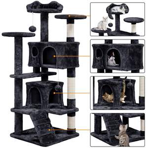 Fuente directa de fábrica del fabricante al por mayor moderno alto gato árbol gato rascador casa para gatitos grandes Casa de mascotas jugar - Product Image 3