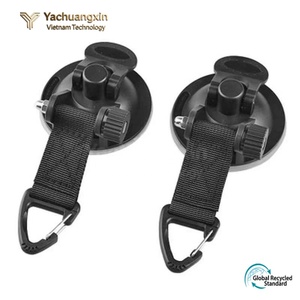 Clips à ventouse pour tente de camping avec mousquetons, attaches en plastique noir pour usage extérieur, lot de 2 - Product Image 5