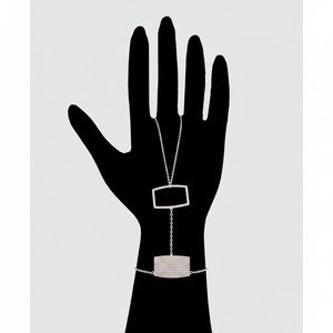 Rectángulo diseño forma CZ piedra esclavo pulsera mujer turco venta al por mayor hecho a mano 925 joyería de plata esterlina - Product Image 2