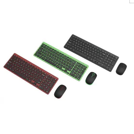 B072 Ultra-thin OEM keyboard All In One Computer Wireless 2.4G Desktop Keyboard And Mouse Combo For PC Windows Computer Desktop