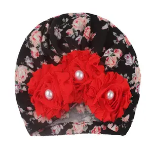Trendy Newborn Flor Floral Do Bebê Impresso Turbante De Algodão Handmade Acessórios Do Cabelo Para A Menina Headwrap Headband