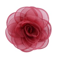 Usine directe pas cher épinglettes cheveux fleurs en soie mousseline de soie tissu fleurs/multicouche fleur/bandeau accessoires