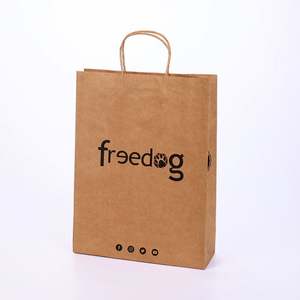 Bolsa de Papel Kraft Biodegradable para Llevar Comida para Restaurante de Comida Rápida, Personalizable con su Propio Logotipo, con Asa - Product Image 2
