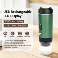 Machine à café portable multifonctionnelle 72W, corps en plastique, double charge USB pour voiture, camping, voyage, bureau, infusion chaude/froide