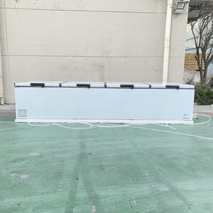 Gabinete de Hielo abierto superior del congelador de pecho profundo horizontal comercial de tres/cuatro puertas para exhibir la carne de pescado utilizada para congelar - Product Image 3