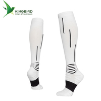 Vente en gros d'équipages d'hiver Chaussettes de sport tricotées de compression pour adultes avec détail de manchette pour hommes et femmes Style tube