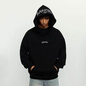 Sweat-shirts pour hommes de haute qualité Pull-over Poids lourd 100% coton Logo brodé personnalisé Motif uni Hiver Surdimensionné Respirant - Product Image 2