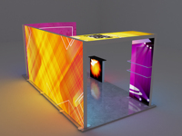 Caisson Lumineux Publicitaire Double Face Portable et Léger, Module Suspendu Polyvalent pour Éclairage de Stand de Salon, Cadre en Aluminium