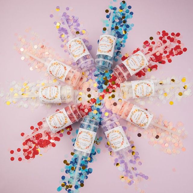 Wholesale Push Pop Confetti Wedding  Mini Fireworks Confetti Popper for Party Birthday Decoration