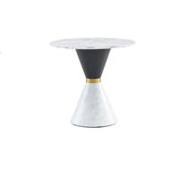 Usine directe en acier inoxydable Table à manger pieds en métal avec marbre artificiel bureau Restaurant café hôtel Table basse