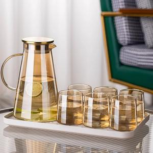 Ensemble de pichets à thé en verre avec couvercle 1,5 L pour les fêtes, les infusions de fruits et l'usage domestique - Product Image 1