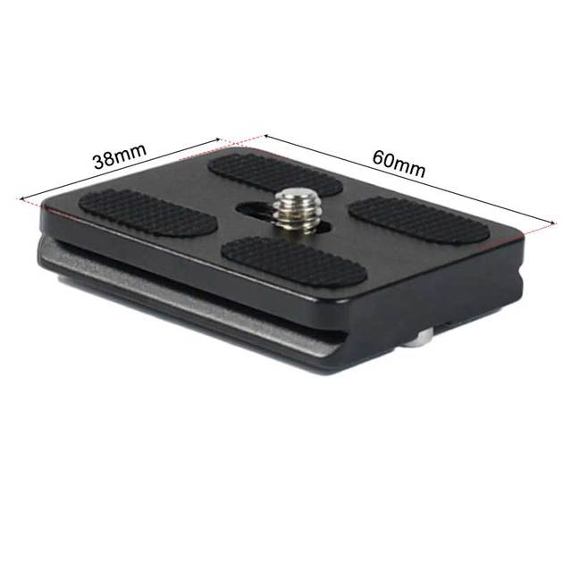 SORRISO 60mm Quick Release Plate Aluminum Alloy 1/4 Inch Adapter Mounting Plate for Camera Ball Head Tripod Monopod Accessories