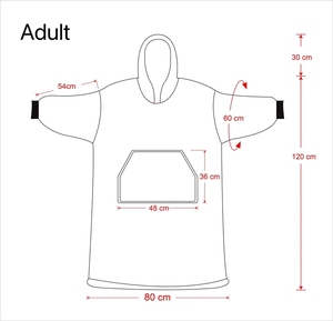 Modern <strong>Oversized</strong> Sherpa Hooded Flannel Pullover Sweater Character for <strong>Men</strong> Women Loose Fit Warm Wearable <strong>Blanket</strong> Quilted Woven - Product Image 3
