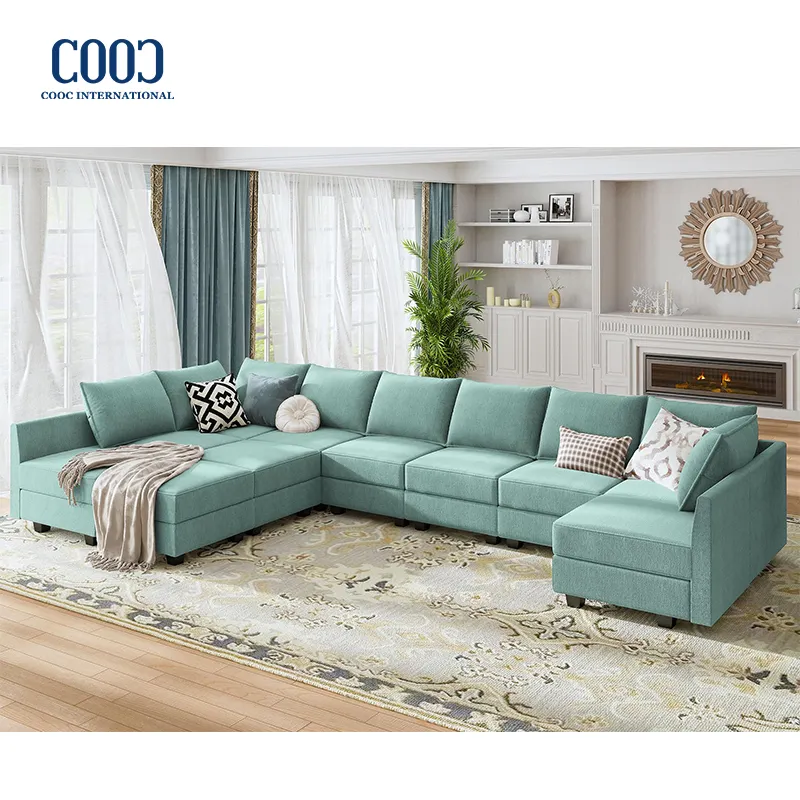 Living Room Furniture Modular Sectional Sofa Couch U Shape Sleeper Sofas With Storage